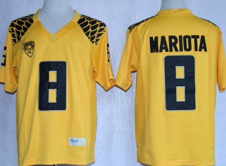 Oregon Ducks #8 Marcus Mariota 2013 Yellow Limited Jersey Oregon Ducks #8 Marcus Mariota 2013 Yellow Limited Jersey