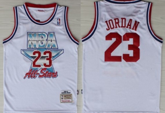 NBA 1992 All-Star #23 Michael Jordan White Swingman Throwback Jersey NBA 1992 All-Star #23 Michael Jordan White Swingman Throwback Jersey