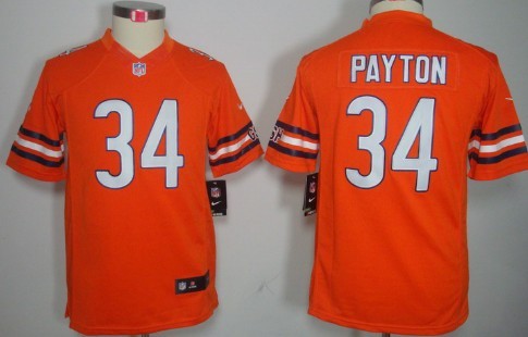 Nike Chicago Bears #34 Walter Payton Orange Limited Kids Jersey Nike Chicago Bears #34 Walter Payton Orange Limited Kids Jersey