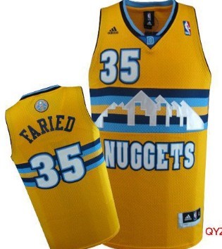 Denver Nuggets #35 Kenneth Faried Yellow Swingman Jersey Denver Nuggets #35 Kenneth Faried Yellow Swingman Jersey