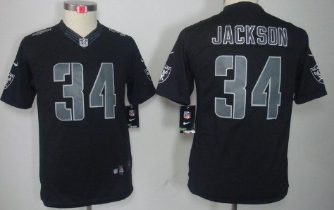 Nike Oakland Raiders #34 Bo Jackson Black Impact Limited Kids Jersey Nike Oakland Raiders #34 Bo Jackson Black Impact Limited Kids Jersey