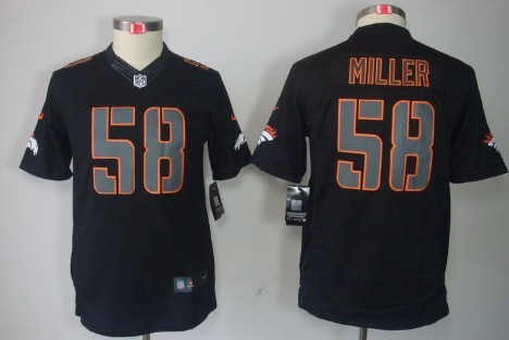 Nike Denver Broncos #58 Von Miller Black Impact Limited Kids Jersey Nike Denver Broncos #58 Von Miller Black Impact Limited Kids Jersey