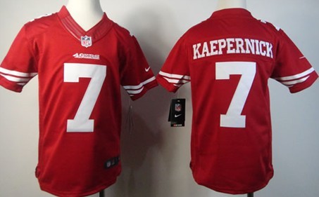 Nike San Francisco 49ers #7 Colin Kaepernick Red Limited Kids Jersey Nike San Francisco 49ers #7 Colin Kaepernick Red Limited Kids Jersey