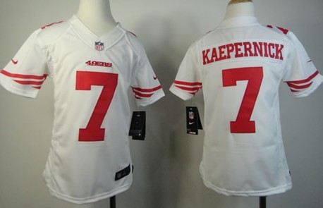 Nike San Francisco 49ers #7 Colin Kaepernick White Limited Kids Jersey Nike San Francisco 49ers #7 Colin Kaepernick White Limited Kids Jersey