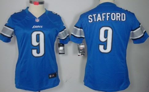 Nike Detroit Lions #9 Matthew Stafford Light Blue Limited Womens Jersey Nike Detroit Lions #9 Matthew Stafford Light Blue Limited Womens Jersey