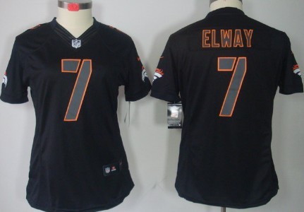 Nike Denver Broncos #7 John Elway Black Impact Limited Womens Jersey Nike Denver Broncos #7 John Elway Black Impact Limited Womens Jersey