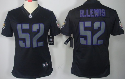 Nike Baltimore Ravens #52 Ray Lewis Black Impact Limited Womens Jersey Nike Baltimore Ravens #52 Ray Lewis Black Impact Limited Womens Jersey
