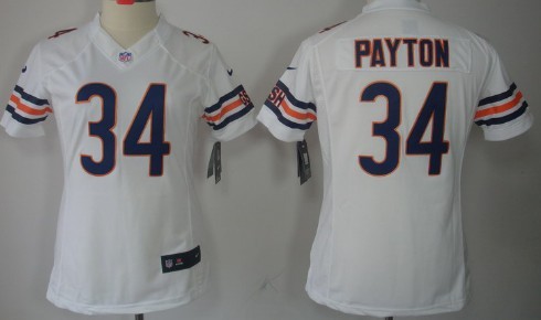Nike Chicago Bears #34 Walter Payton White Limited Womens Jersey Nike Chicago Bears #34 Walter Payton White Limited Womens Jersey