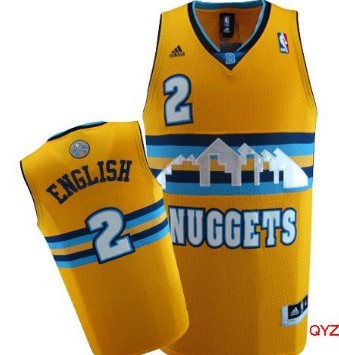 Denver Nuggets #2 Alex English Yellow Swingman Jersey Denver Nuggets #2 Alex English Yellow Swingman Jersey