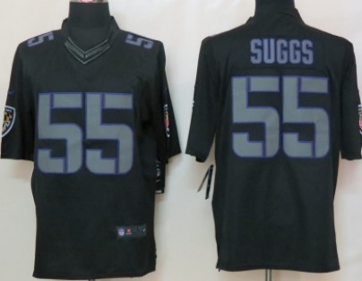 Nike Baltimore Ravens #55 Terrell Suggs Black Impact Limited Jersey Nike Baltimore Ravens #55 Terrell Suggs Black Impact Limited Jersey