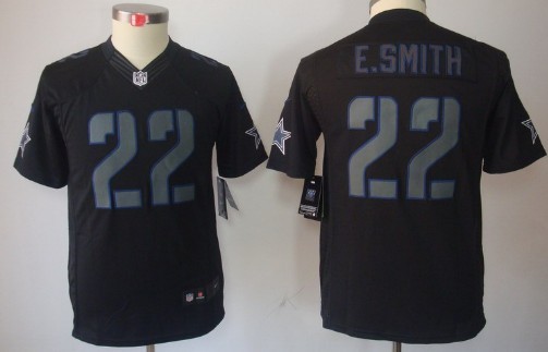 Nike Dallas Cowboys #22 Emmitt Smith Black Impact Limited Kids Jersey Nike Dallas Cowboys #22 Emmitt Smith Black Impact Limited Kids Jersey