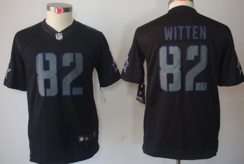 Nike Dallas Cowboys #82 Jason Witten Black Impact Limited Kids Jersey Nike Dallas Cowboys #82 Jason Witten Black Impact Limited Kids Jersey