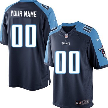 Kids' Nike Tennessee Titans Customized Navy Blue Limited Jersey Kids' Nike Tennessee Titans Customized Navy Blue Limited Jersey
