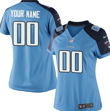 Women's Nike Tennessee Titans Customized Light Blue Limited Jersey Women's Nike Tennessee Titans Customized Light Blue Limited Jersey