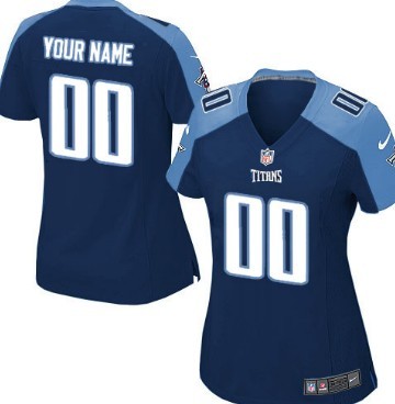 Women's Nike Tennessee Titans Customized Navy Blue Limited Jersey Women's Nike Tennessee Titans Customized Navy Blue Limited Jersey