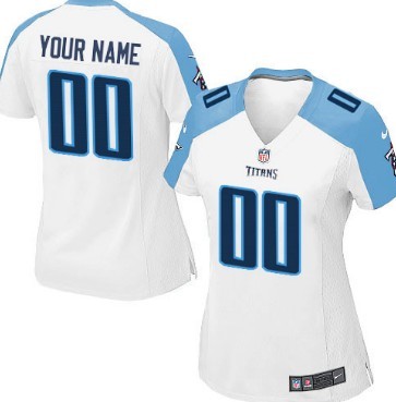 Women's Nike Tennessee Titans Customized White Limited Jersey Women's Nike Tennessee Titans Customized White Limited Jersey