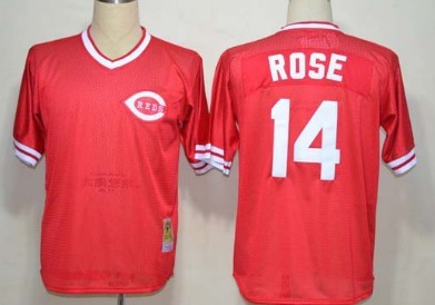 Cincinnati Reds #14 Pete Rose Mesh Batting Practice Red Throwback Jersey Cincinnati Reds #14 Pete Rose Mesh Batting Practice Red Throwback Jersey