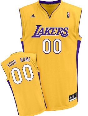 Mens Los Angeles Lakers Customized Yellow Jersey Mens Los Angeles Lakers Customized Yellow Jersey