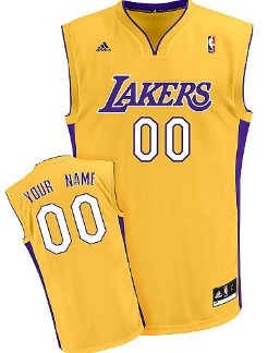 Kids Los Angeles Lakers Customized Yellow Jersey Kids Los Angeles Lakers Customized Yellow Jersey