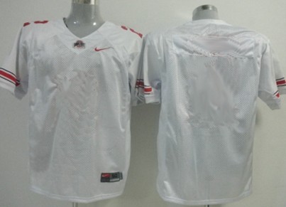 Men's Ohio State Buckeyes Customized White Jersey Men's Ohio State Buckeyes Customized White Jersey