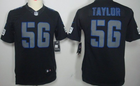 Nike New York Giants #56 Lawrence Taylor Black Impact Limited Kids Jersey Nike New York Giants #56 Lawrence Taylor Black Impact Limited Kids Jersey