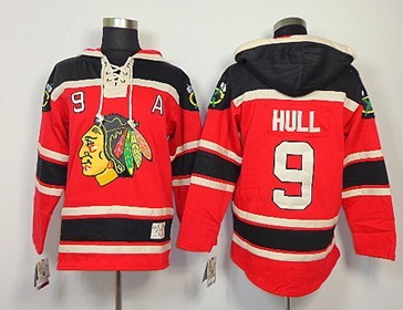 Old Time Hockey Chicago Blackhawks #9 Bobby Hull Red Hoodie Old Time Hockey Chicago Blackhawks #9 Bobby Hull Red Hoodie