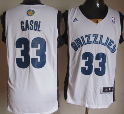 Memphis Grizzlies #33 Marc Gasol Revolution 30 Swingman White Jersey Memphis Grizzlies #33 Marc Gasol Revolution 30 Swingman White Jersey