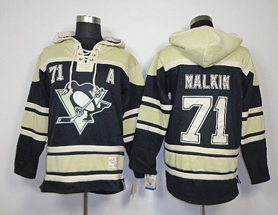 Old Time Hockey Pittsburgh Penguins #71 Evgeni Malkin Black Hoodie Old Time Hockey Pittsburgh Penguins #71 Evgeni Malkin Black Hoodie