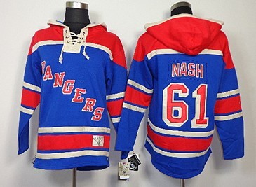 Old Time Hockey New York Rangers #61 Rick Nash Light Blue Hoodie Old Time Hockey New York Rangers #61 Rick Nash Light Blue Hoodie