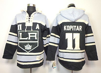 Old Time Hockey Los Angeles Kings #11 Anze Kopitar Black Hoodie Old Time Hockey Los Angeles Kings #11 Anze Kopitar Black Hoodie