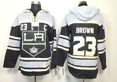 Old Time Hockey Los Angeles Kings #23 Dustin Brown Black Hoodie Old Time Hockey Los Angeles Kings #23 Dustin Brown Black Hoodie