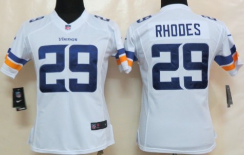 Nike Minnesota Vikings #29 Xavier Rhodes 2013 White Limited Womens Jersey Nike Minnesota Vikings #29 Xavier Rhodes 2013 White Limited Womens Jersey