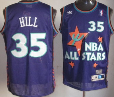 NBA 1995 All-Star #35 Grant Hill Purple Swingman Throwback Jersey NBA 1995 All-Star #35 Grant Hill Purple Swingman Throwback Jersey