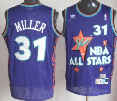 NBA 1995 All-Star #31 Reggie Miller Purple Swingman Throwback Jersey NBA 1995 All-Star #31 Reggie Miller Purple Swingman Throwback Jersey