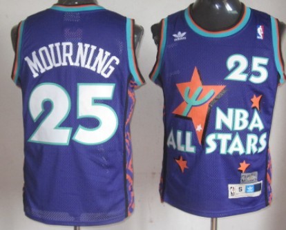 NBA 1995 All-Star #25 Alonzo Mourning Purple Swingman Throwback Jersey NBA 1995 All-Star #25 Alonzo Mourning Purple Swingman Throwback Jersey