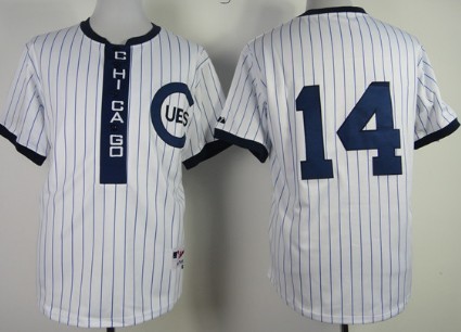 Chicago Cubs #14 Ernie Banks 1909 White Pullover Jersey Chicago Cubs #14 Ernie Banks 1909 White Pullover Jersey