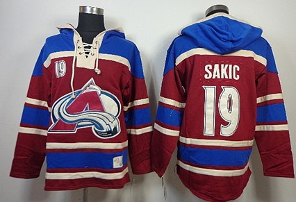 Old Time Hockey Colorado Avalanche #19 Joe Sakic Red Hoodie Old Time Hockey Colorado Avalanche #19 Joe Sakic Red Hoodie