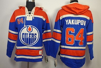 Old Time Hockey Edmonton Oilers #64 Neil Yakupov Royal Blue Hoodie Old Time Hockey Edmonton Oilers #64 Neil Yakupov Royal Blue Hoodie