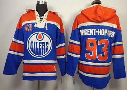Old Time Hockey Edmonton Oilers #93 Ryan Nugent-Hopkins Royal Blue Hoodie Old Time Hockey Edmonton Oilers #93 Ryan Nugent-Hopkins Royal Blue Hoodie