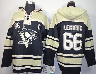Old Time Hockey Pittsburgh Penguins #66 Mario Lemieux Black Hoodie Old Time Hockey Pittsburgh Penguins #66 Mario Lemieux Black Hoodie