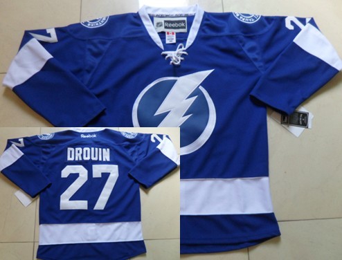 Tampa Bay Lightning #27 Jonathan Drouin New Blue Jersey Tampa Bay Lightning #27 Jonathan Drouin New Blue Jersey