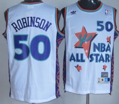 NBA 1995 All-Star #50 David Robinson White Swingman Throwback Jersey NBA 1995 All-Star #50 David Robinson White Swingman Throwback Jersey