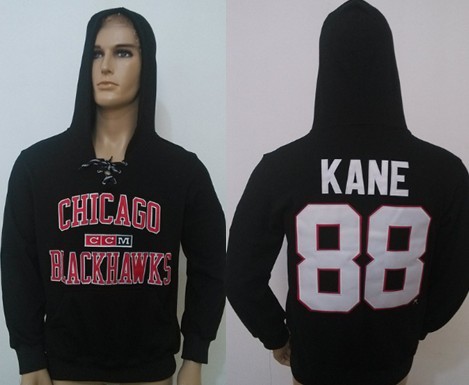 CCM Chicago Blackhawks #88 Patrick Kane Black Hoodie CCM Chicago Blackhawks #88 Patrick Kane Black Hoodie