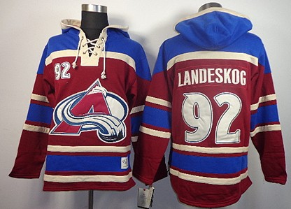 Old Time Hockey Colorado Avalanche #92 Gabriel Landeskog Red Hoodie Old Time Hockey Colorado Avalanche #92 Gabriel Landeskog Red Hoodie