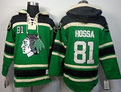 Old Time Hockey Chicago Blackhawks #81 Marian Hossa Green Hoodie Old Time Hockey Chicago Blackhawks #81 Marian Hossa Green Hoodie
