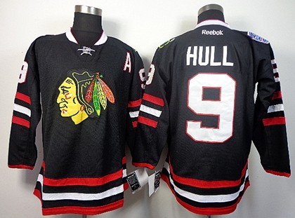 Chicago Blackhawks #9 Bobby Hull 2014 Stadium Series Black Jersey Chicago Blackhawks #9 Bobby Hull 2014 Stadium Series Black Jersey