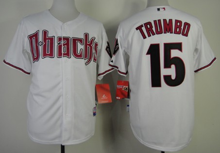 Arizona Diamondbacks #15 Mark Trumbo White Jersey Arizona Diamondbacks #15 Mark Trumbo White Jersey