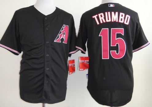 Arizona Diamondbacks #15 Mark Trumbo Black Jersey Arizona Diamondbacks #15 Mark Trumbo Black Jersey