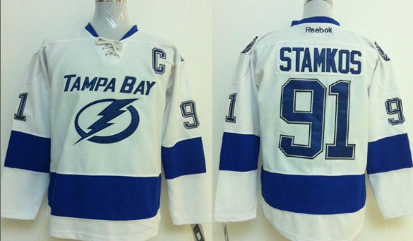 Tampa Bay Lightning #91 Steven Stamkos New White Jersey Tampa Bay Lightning #91 Steven Stamkos New White Jersey
