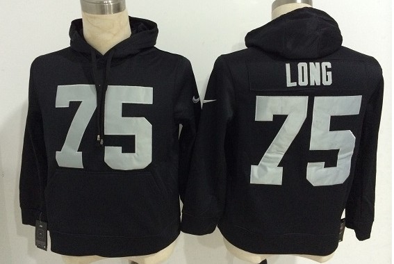 Nike Oakland Raiders #75 Howie Long Black Hoodie Nike Oakland Raiders #75 Howie Long Black Hoodie